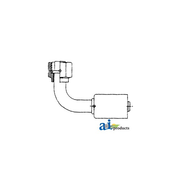 90 Degree Female O-Ring Steel Beadlock Fitting 4 x1 x1